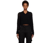Black Intact Two Face Sweater