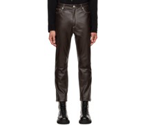 Brown Ruben Leather Pants