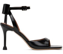 Black Bow Heeled Sandals