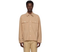 Beige Crinkled Shirt