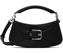 Black Small Belted Brocle Bag