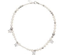 White & Silver Perla Necklace