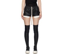 Black Fog Leather Shorts