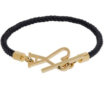 Black & Gold Ami de Cœur Cord Bracelet