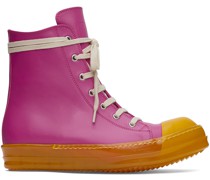 Pink Leather High Sneakers