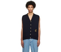 Navy Cable Knit Vest