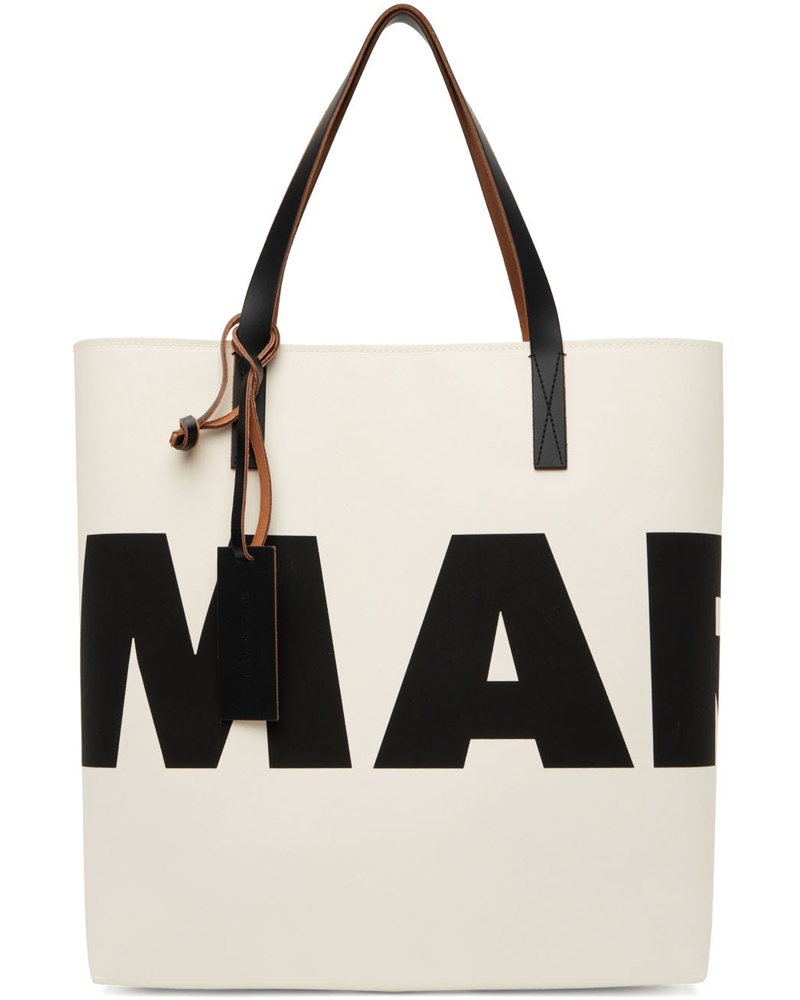 Marni Handtasche mit Logo-Print in Schwarz Damen Tote Taschen Marni Tote Taschen 