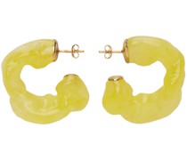 Yellow Ruffle Earrings