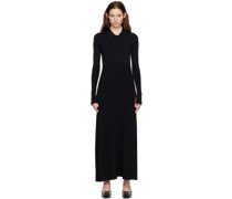 Black Collar Midi Dress