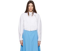 White Cropped Jacket
