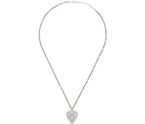 SSENSE Exclusive Silver Guitar Pick Necklace