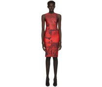 SSENSE Exclusive Red & Black Sculpting Sleeveless Dress