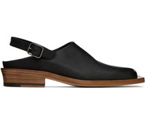 Black Pull Up Sandals