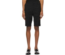 Black Wool Classic Shorts