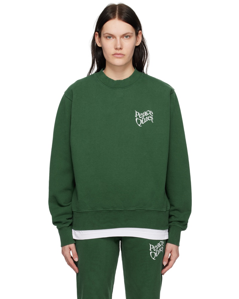 Museum of Peace & Quiet Damen Green Warped Sweatshirt