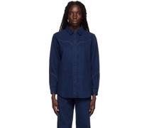 SSENSE Exclusive Blue Vecto Denim Shirt