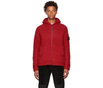Red Detachable Patch Hoodie