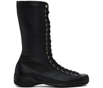 Black Lace Up Training Boots