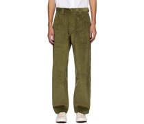 Green Five-Pocket Trousers