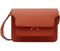 Red Saffiano Leather Mini Trunk Bag