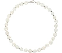 White Simple Baroque Pearl Necklace