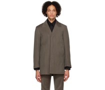 Khaki Concealed Blazer