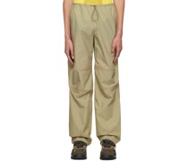 Beige Contrast Stitch Lounge Pants