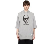 Gray Printed Hoodie