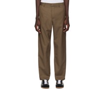 Brown Straight Trousers