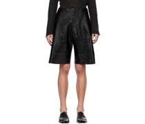 SSENSE Exclusive Black No.277 Leather Shorts