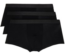 Three-Pack Black Boxers