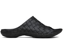 Black Intrecciato Sandals