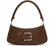 Brown Belted Brocle Bag