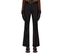 SSENSE Exclusive Black Cuffed 70's Trousers