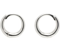 Silver Medium Nouveau Hoop Earrings