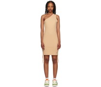 Beige Ruched Minidress