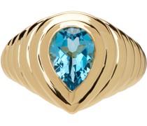 Gold & Topaz Poire Signet Ring