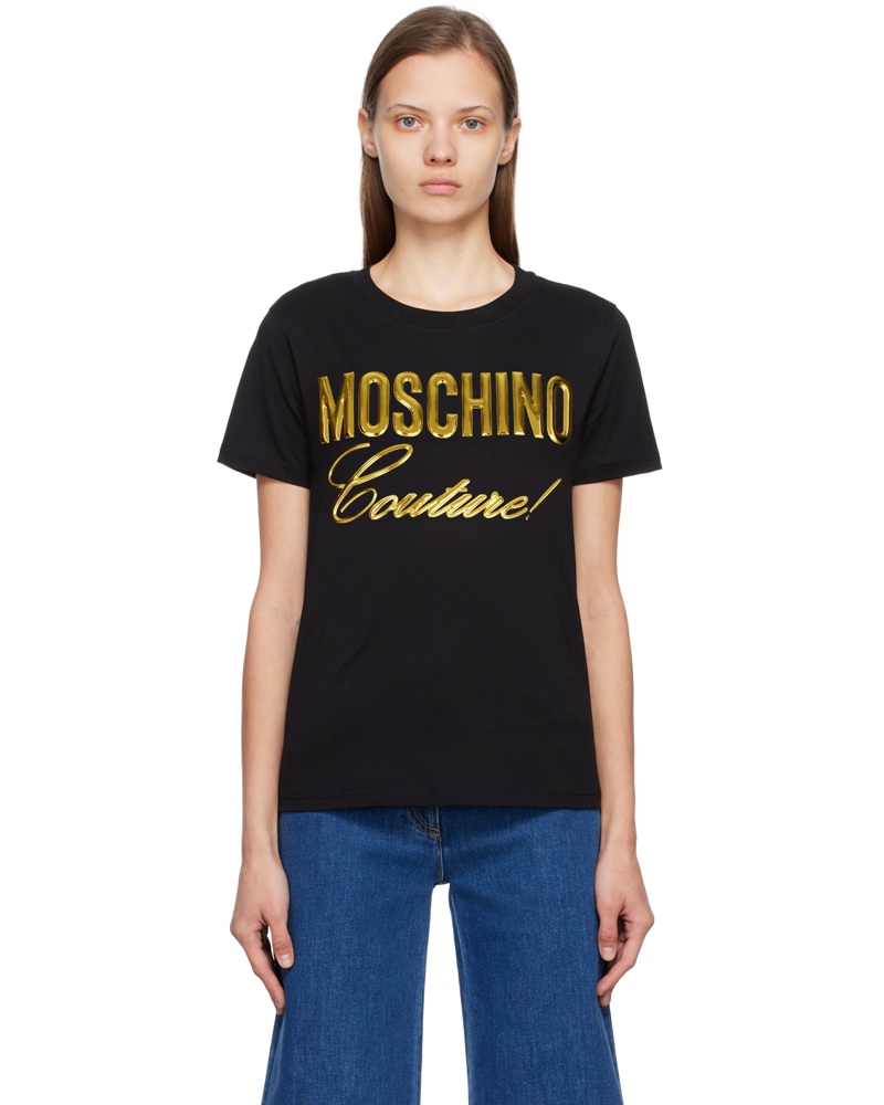 Moschino Damen Black ' Couture' T-Shirt