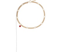 SSENSE Exclusive Gold & Red Val Necklace