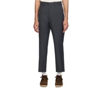 Gray Tapered Leg Trousers