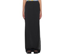 Black Wrap Maxi Skirt