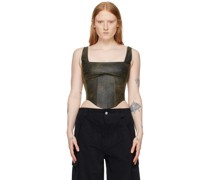 SSENSE Exclusive Brown Faux-Leather Tank Top