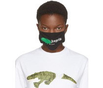 Black & Green Spray Logo Mask