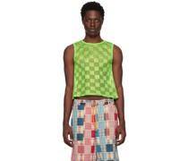 Green Check Tank Top