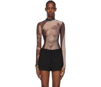 Black Recycled Polyester Bodysuit