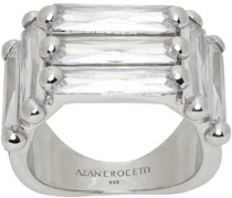 Silver Crystallised Armour Ring
