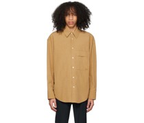 Brown Button-Down Shirt