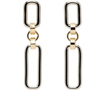 Silver & Gold Two-Tone Stanza Earrings