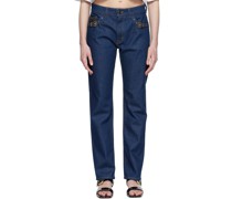 Blue Icon Buckle Jeans