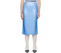 Blue Bow Midi Skirt